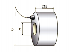 Металлическая заглушка изоляции с кабелем вывода, 1220 мм